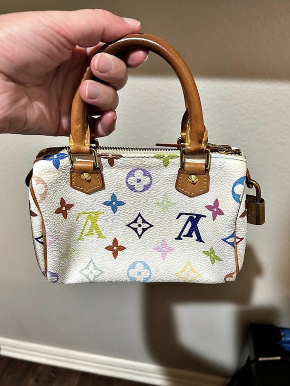 Louis Vuitton x Takashi Murakami Monogram Multicolore Mini Speedy Bag Vintage